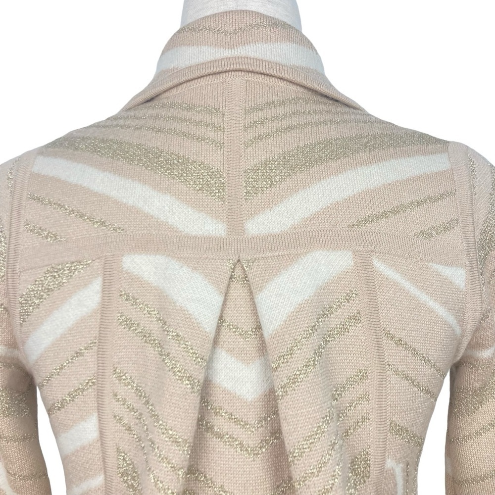 DVF Metallic Stripe Double Breasted Knit Cardigan Sweater - Size S/M - Picture 5 of 14